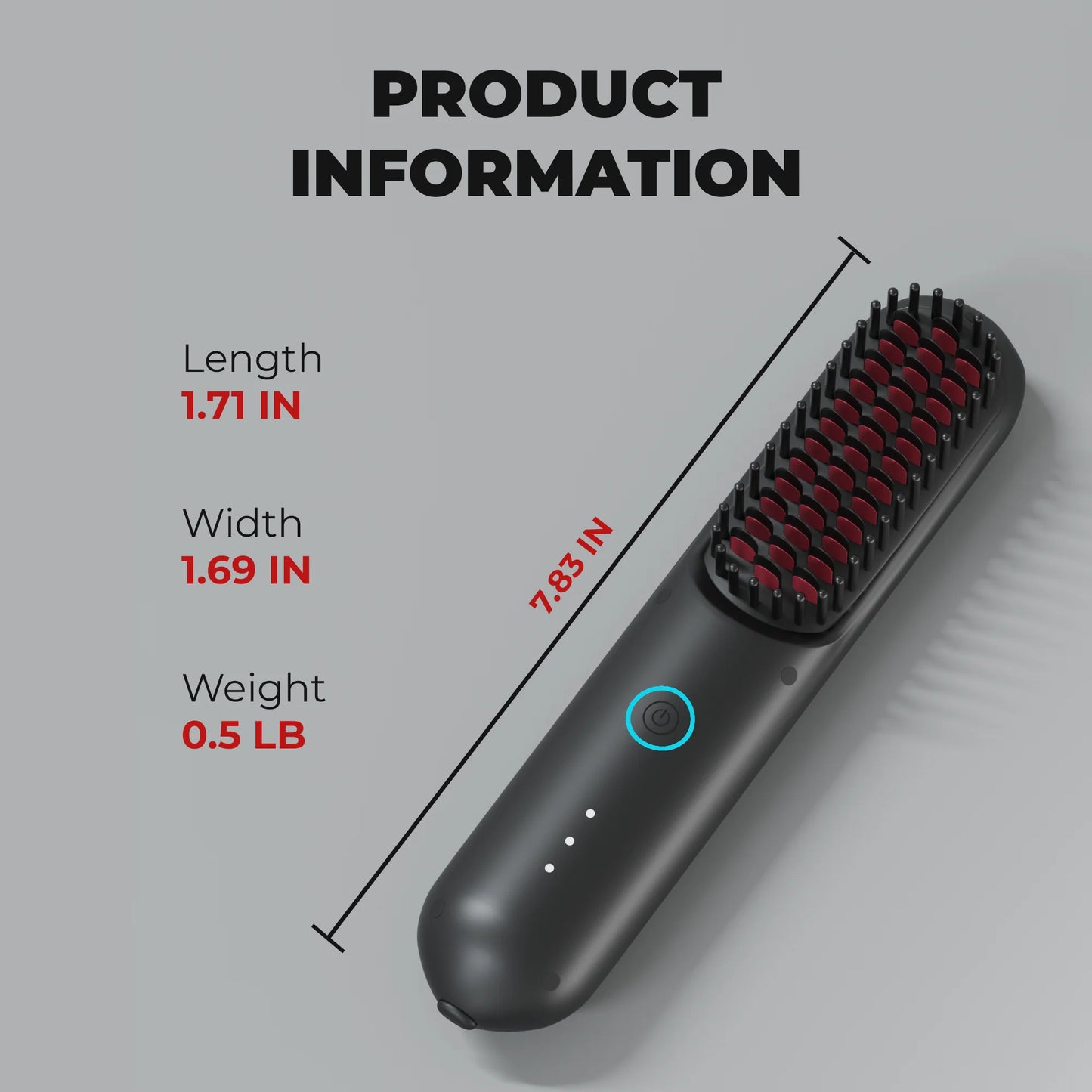 Hair Straightening Brush + (Free Heat Protection Spray) + (Free Hair Detangling Spray)